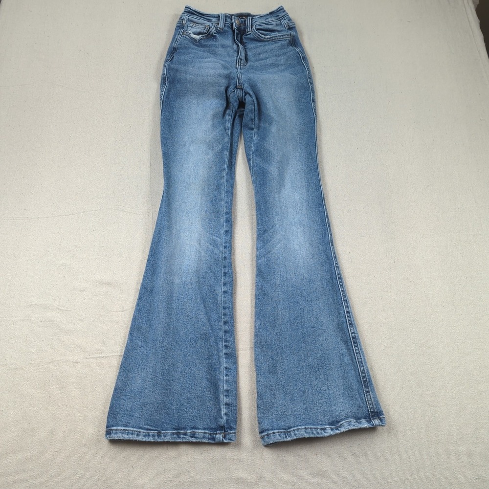 Flying Monkey Jeans Womens 24 Blue High Rise Boot Cut Stretch Boho Western